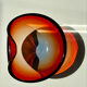 Ashtray / pocket emptier Murano sommerso 1960