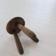 Sculptural stool in stained pine, attributed to Ingvar Hildingsson, Sweden 1970.