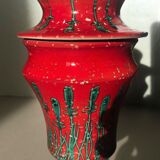 Vintage Italian ceramic lidded vase