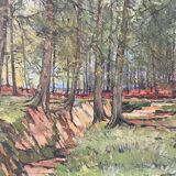 Forest landscape signed