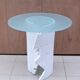 Eglantine Moreau ceramic and glass side table, France 1980