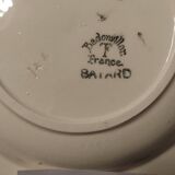 Lot - 7 soup plates - BADONVILLER earthenware - BAYARD model Numbered