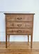 Vintage wooden side table with 3 drawers - 1960s