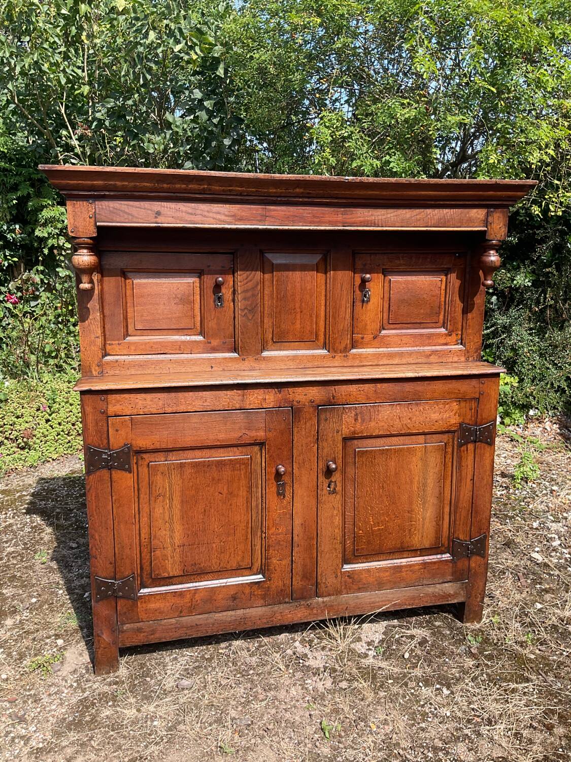 Old 18th century 2-part solid oak dresser