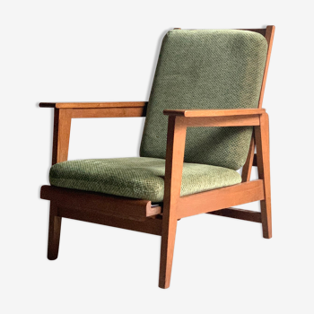Vintage solid oak chair
