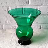 Vintage Green Glass Vase