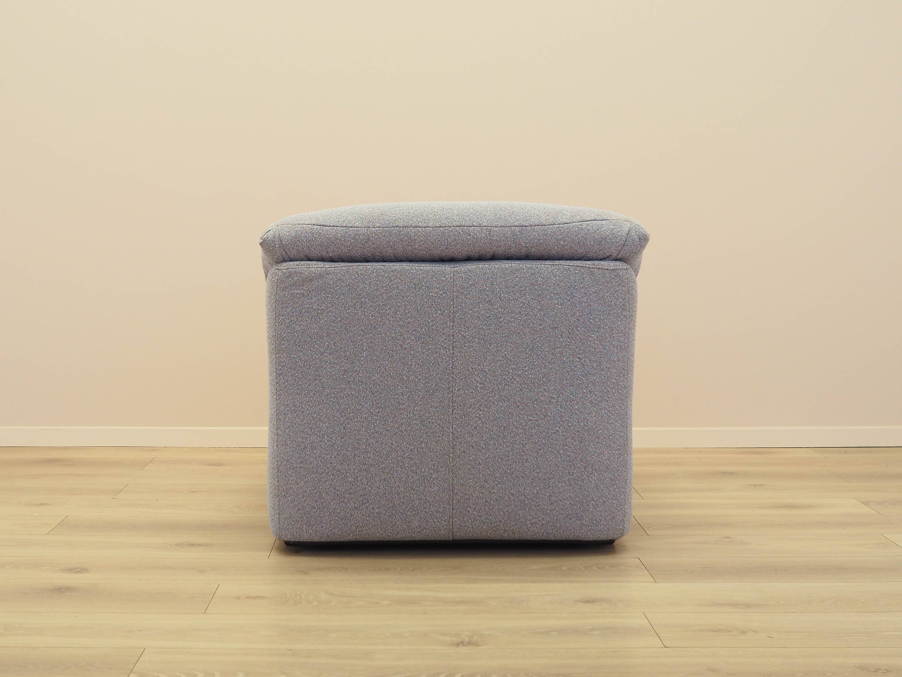Italian Space Age Lounge Chair 1970s in Grey Fabric