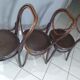 Suite of 3 chairs bistrot Thonet model heart n 28 around 1900