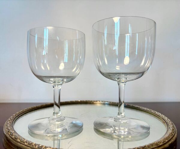 2 verres à vin et eau Baccarat m. Ballon