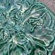 Majolica plate with vine leaves, old Digoin.