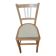 Refurbished wooden chair in beige porcelain
