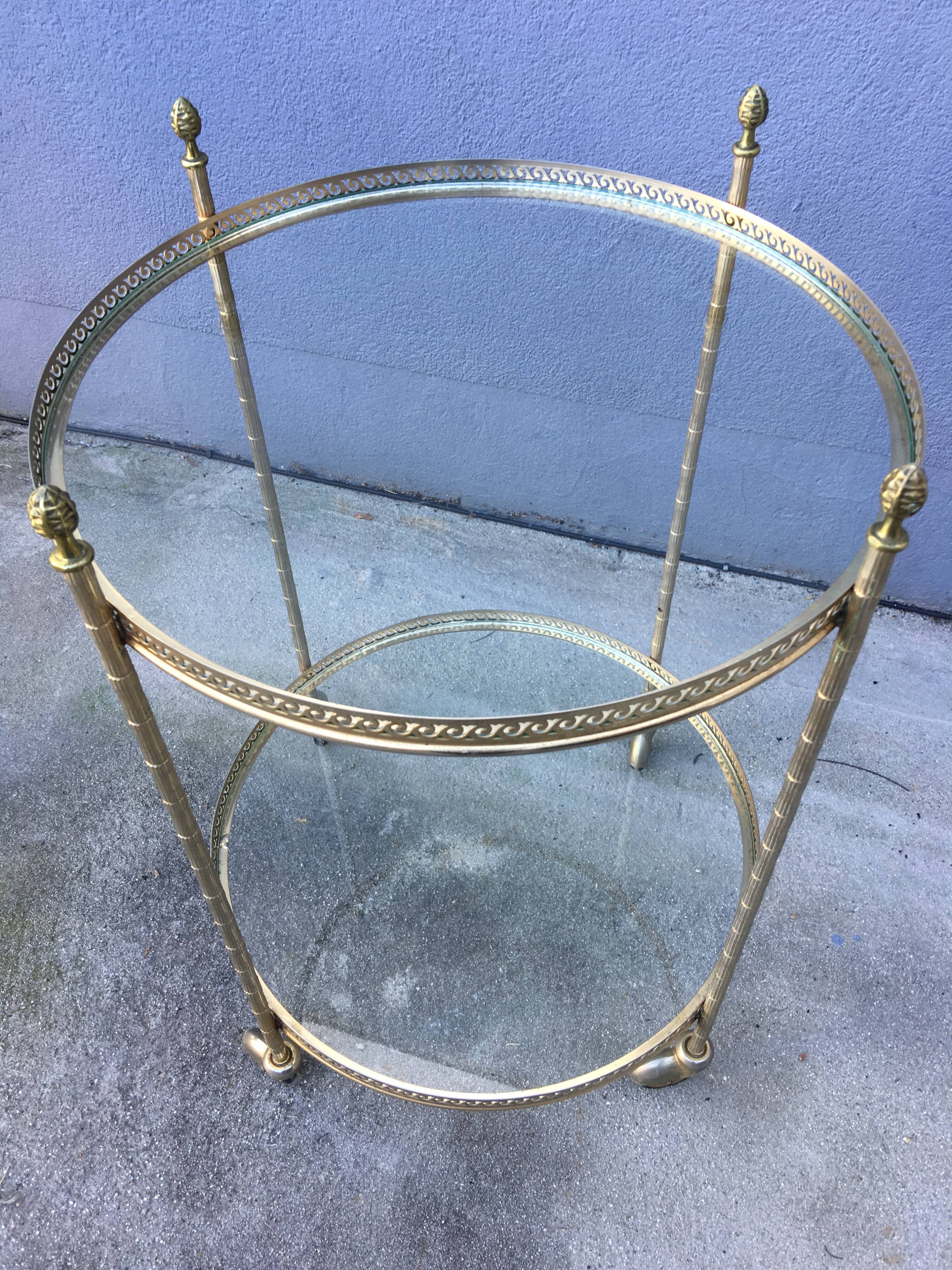 Brass rolling dessert circa 1950/70