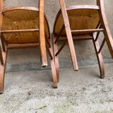 Set of 4 straw chairs