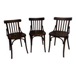 Série de 3 chaises bistrot