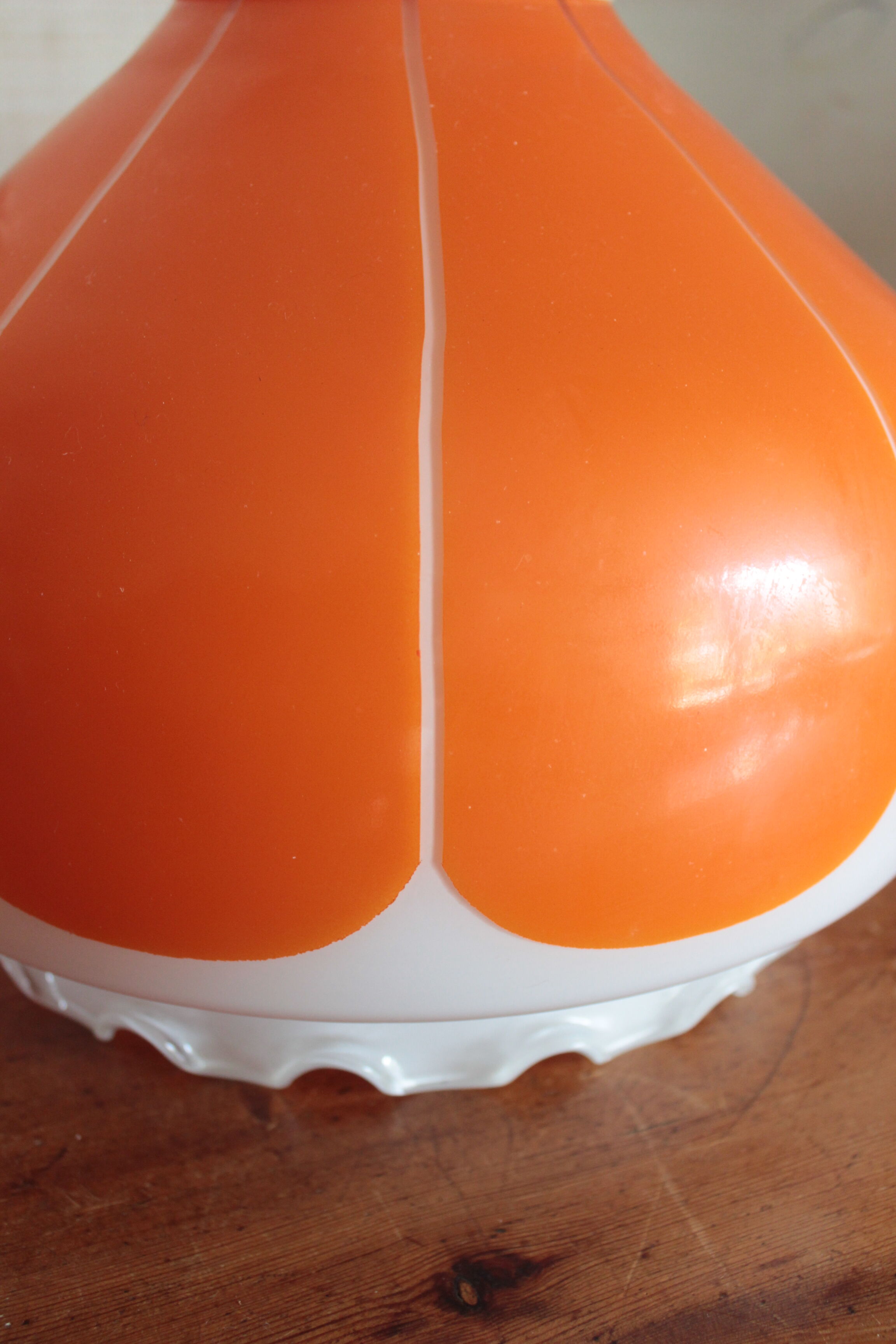 Vintage ceiling chandelier 70s orange