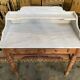Toilet table - Louis Philippe dressing table in fir and marble
