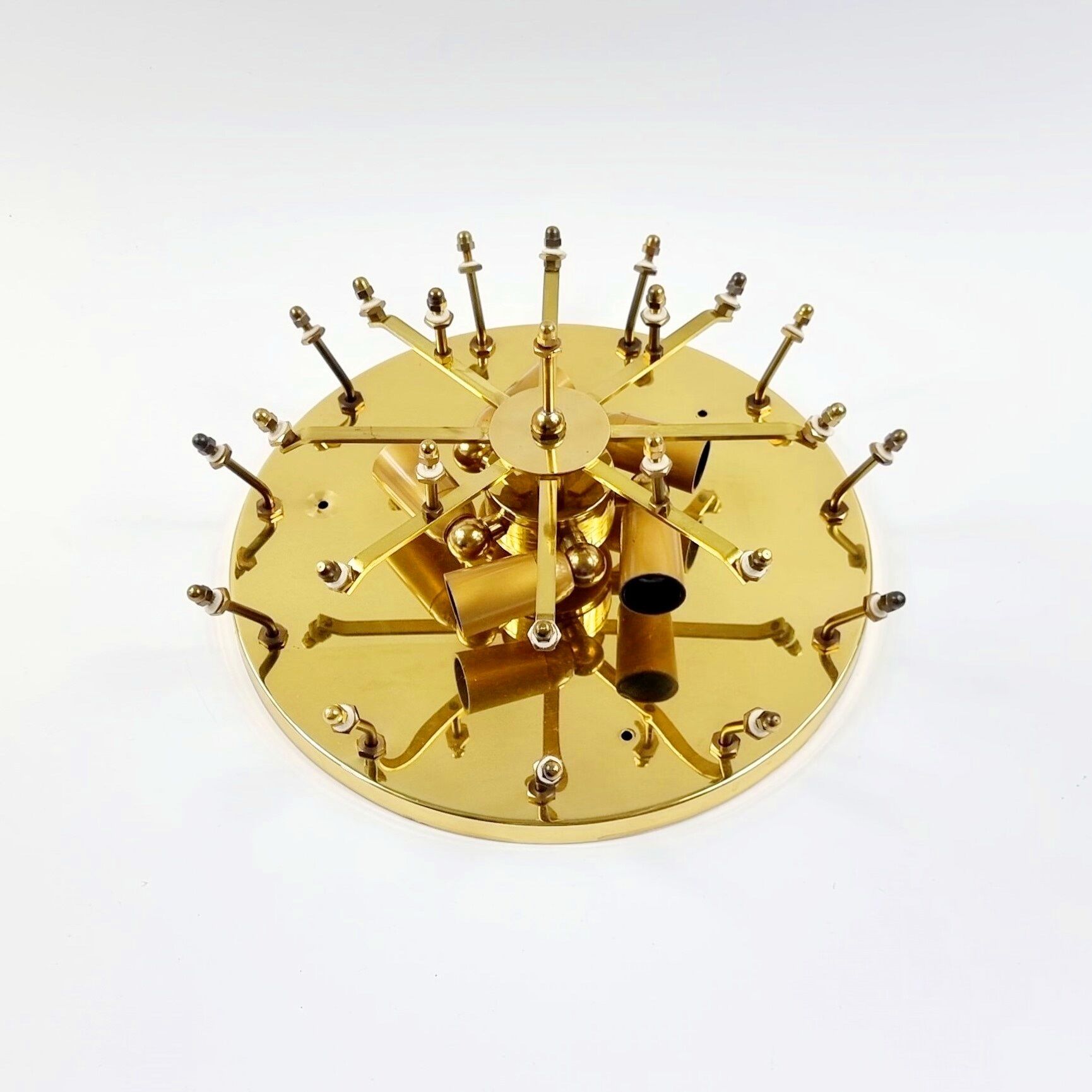Mid-Century Floral Murano Glass Flush Mount by Ernst Palme for Palwa, Germany, 1960s