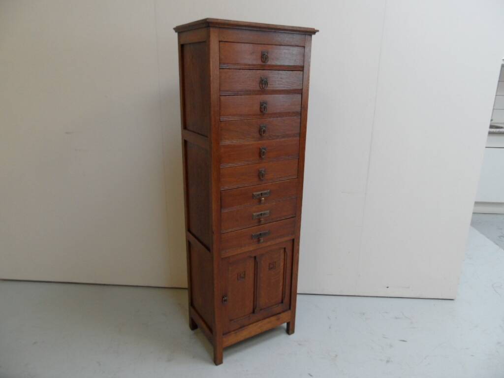Antique oak filing cabinet