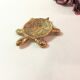 Figurine turtle gilded brass protective symbol