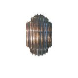 Clear “triedro” murano glass wall sconce