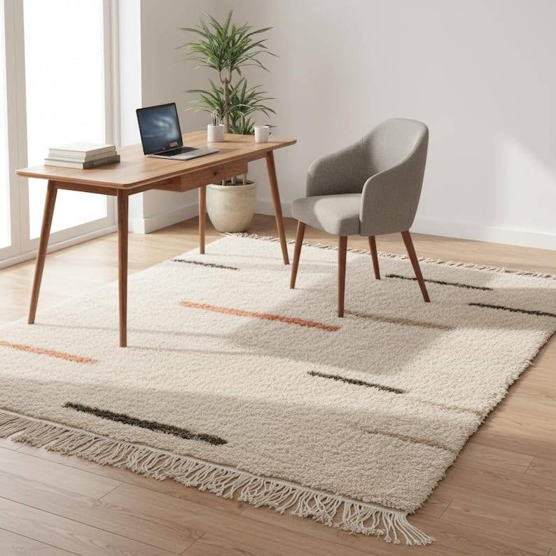 Handcrafted Berber rug from the Oued Zam region, size 160 x 250 cm