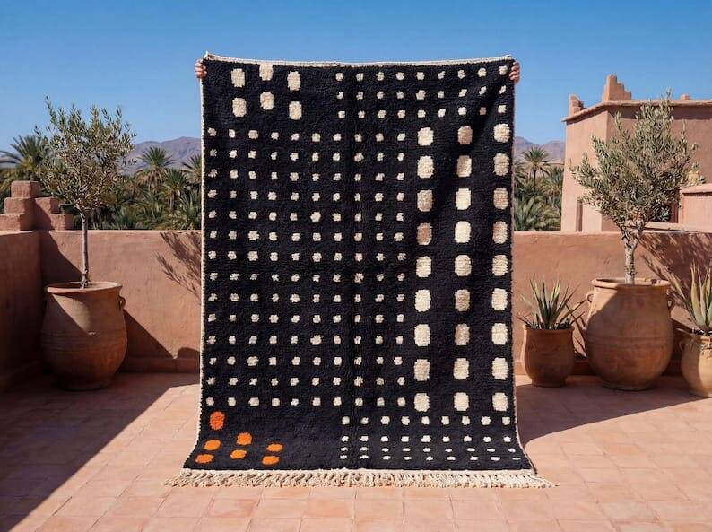 Berber rug made of natural wool for your space, size 2/3 m.