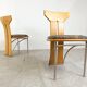 Ensemble de 6 chaises à repas italiennes postmodernes, 1980