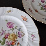 Porcelain from Saxony, Germany - Series of 6 dessert plates - 20th century
