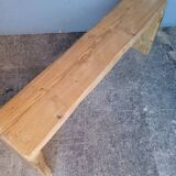 Bench 120 cm old solid wood with patina