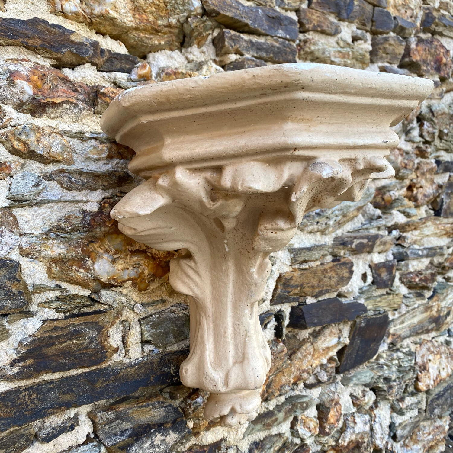 Old plaster wall console