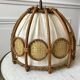 Scandinavian suspension in rattan canvas and canning 60s-70s