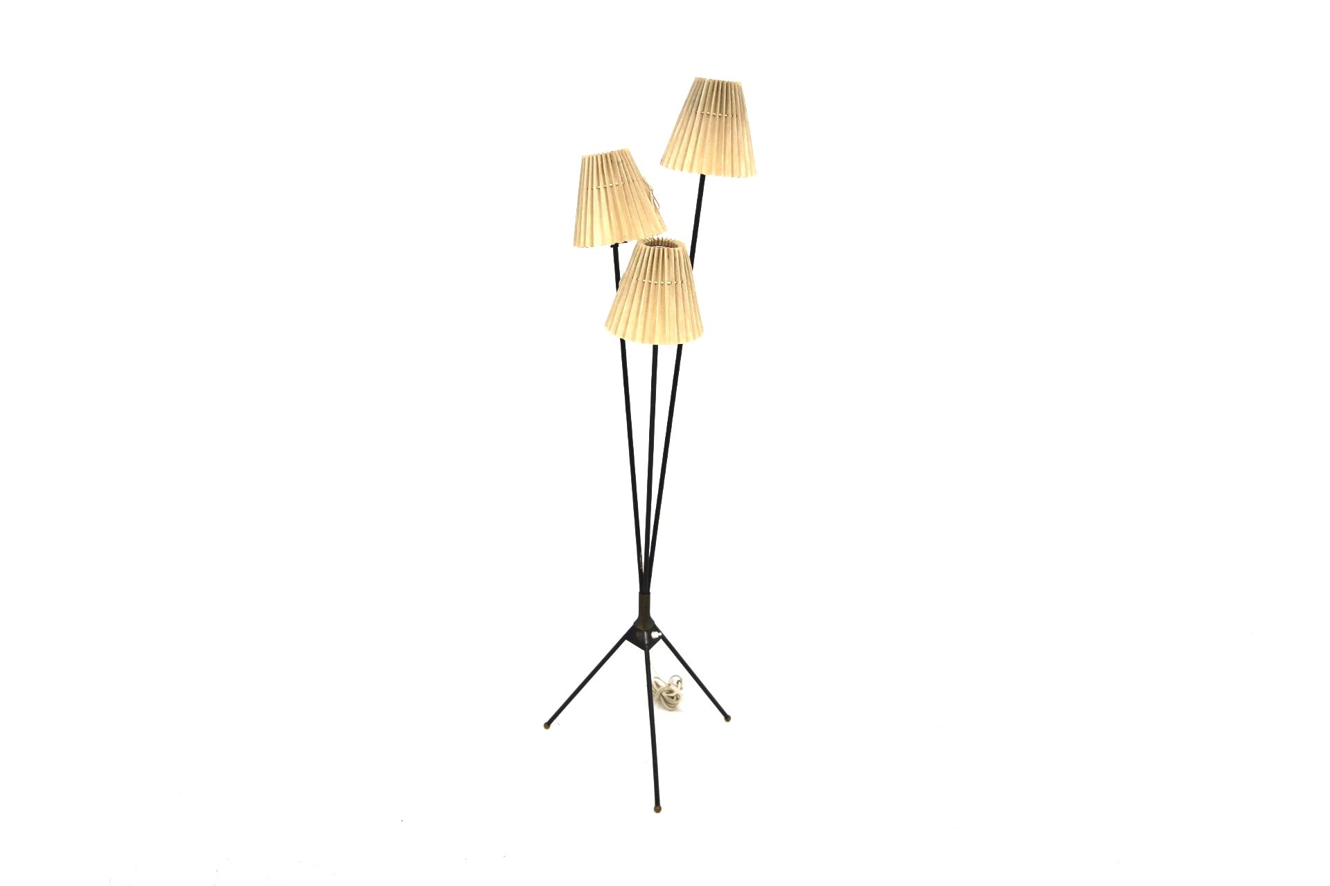 Lampadaire "tripode"  scandinave en métal, Suède, 1960