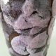 Vase vintage à glaçure volcanique mauve – pièce décorative 60–70’s