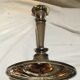 Silver metal candle holder