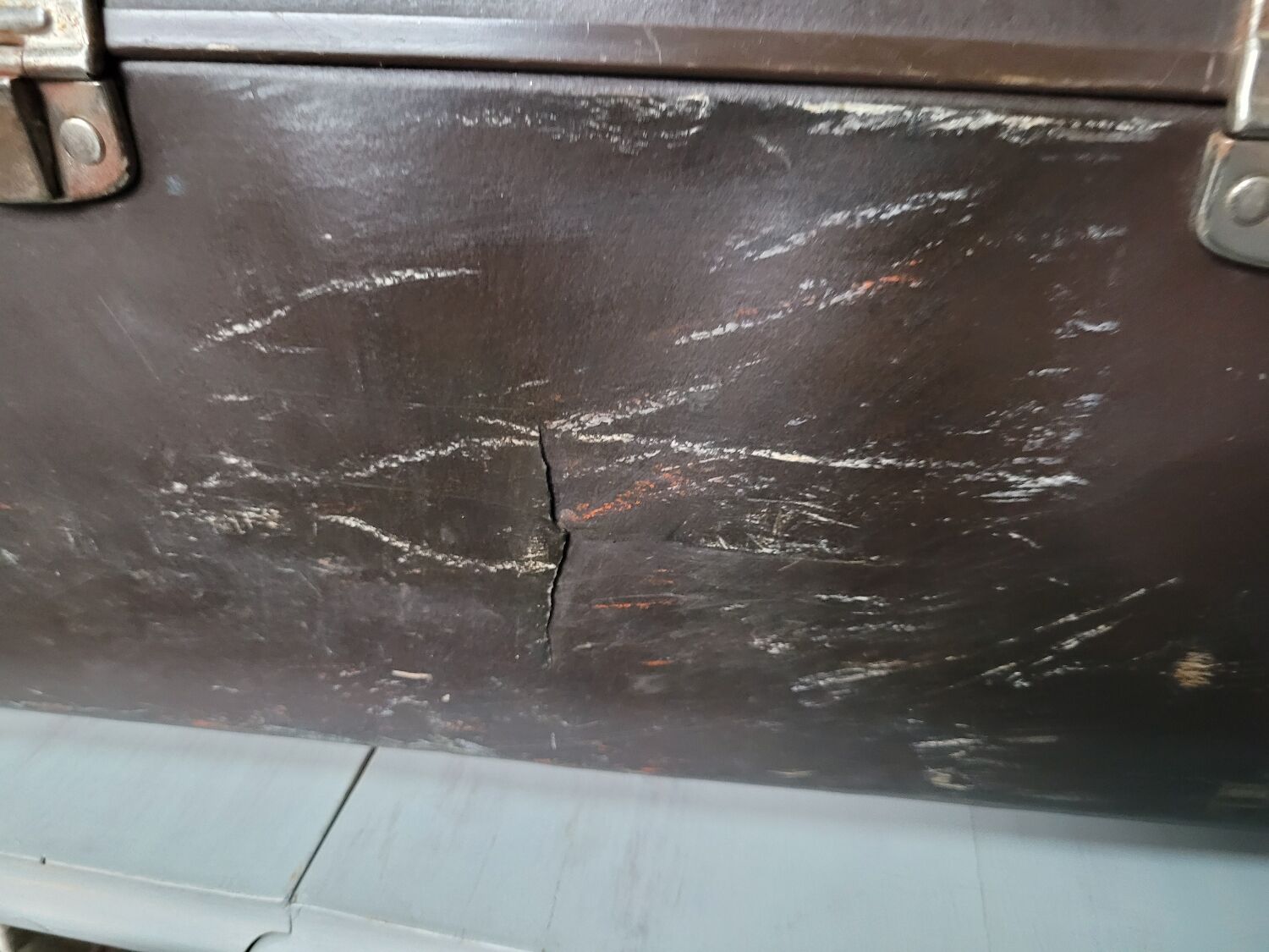 Antique cardboard suitcase