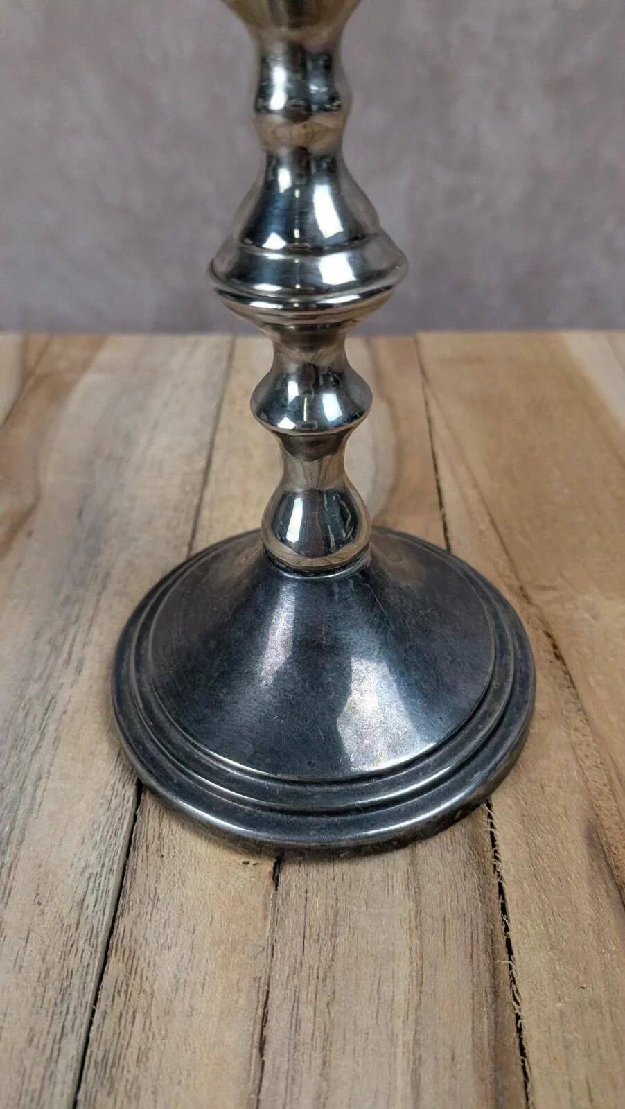 Silver-plated candlestick – vintage classic style