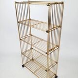 Modular gold metal wire shelf