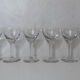 6 old glasses blown bistro vintage thick bottom