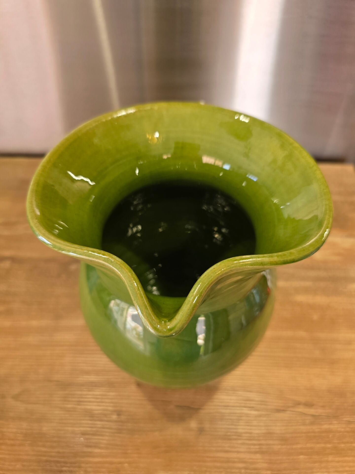 Pichet, vase Biot vert vintage