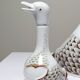 Vintage 1980s duo carafe and miniature bottle Haviland Castel after Sandoz for Chabot.