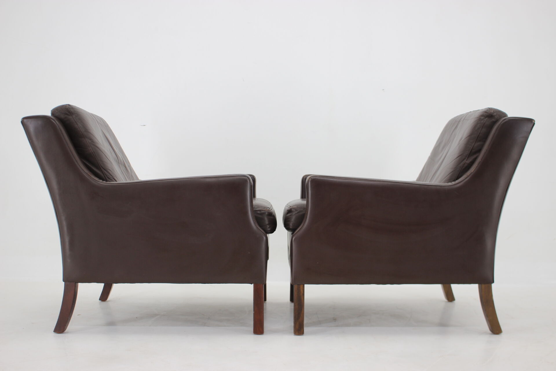 1970s pair of leather armchairs,denmark