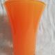 Vase en verre orange années 70