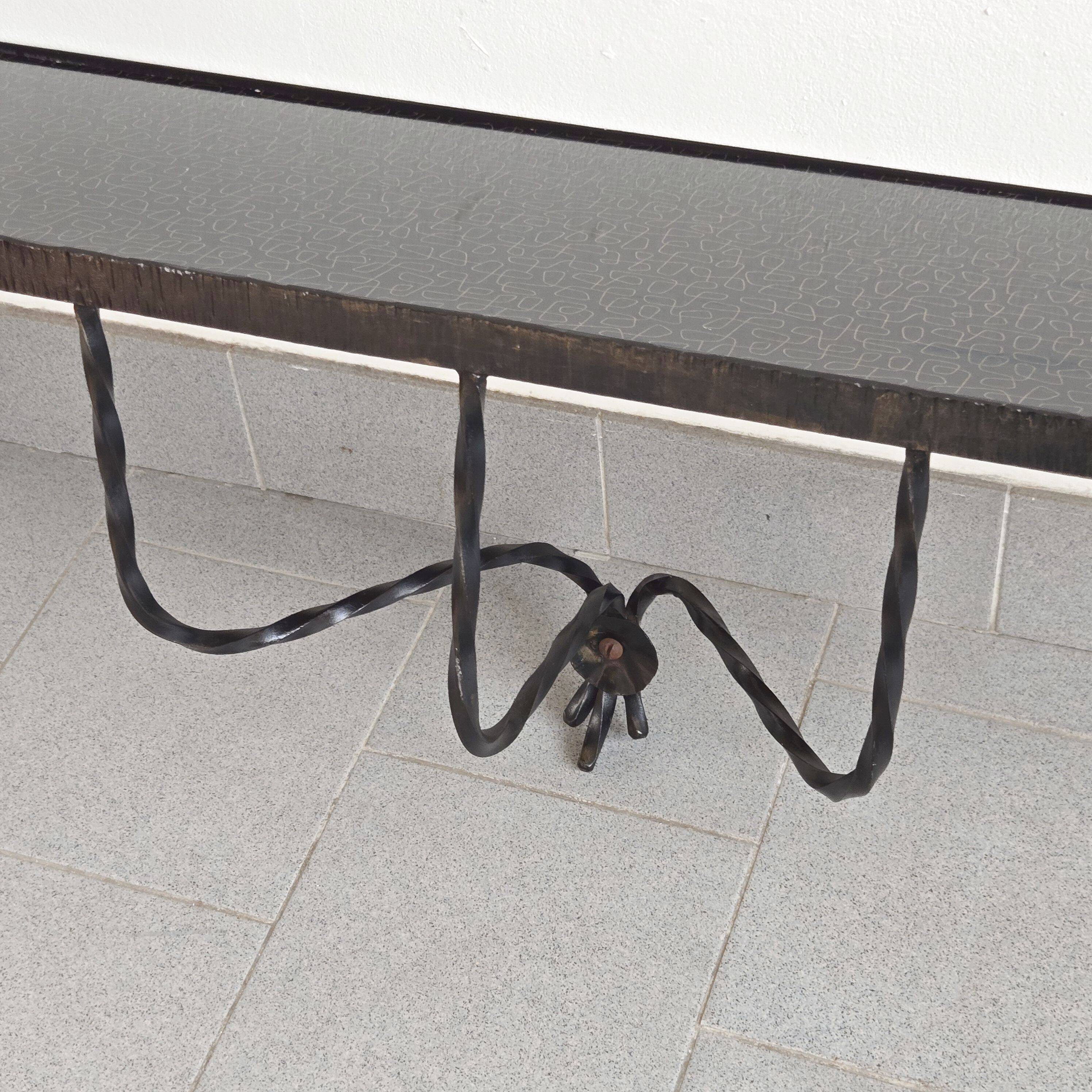 Vintage 1950s wall console shelf