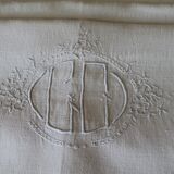 SHEET former in LIN early twentieth embroidered hand