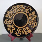 Vintage Dauphiné dish in glazed terracotta Gaetana Vines decor