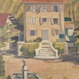 Mansion, oil by PG Klein