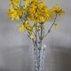 Vintage cut glass pedestal vase
