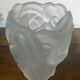 Art Deco Flower Vase (circa 1930) stylized flower motifs thick opaque glass