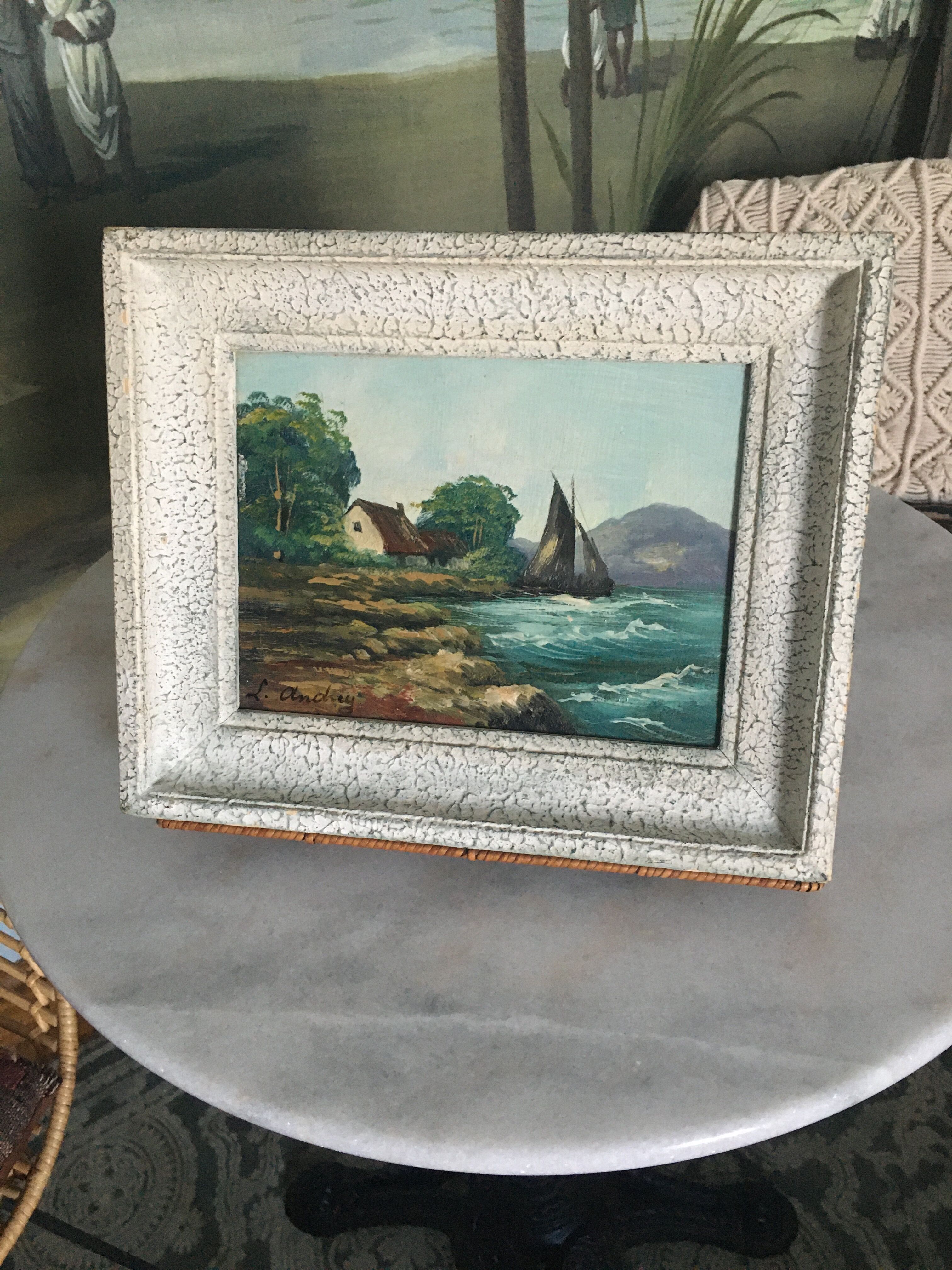 Marine oil on panel Louis Andrey
