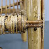 1950s “French Riviera” Rattan Armchair, Italy